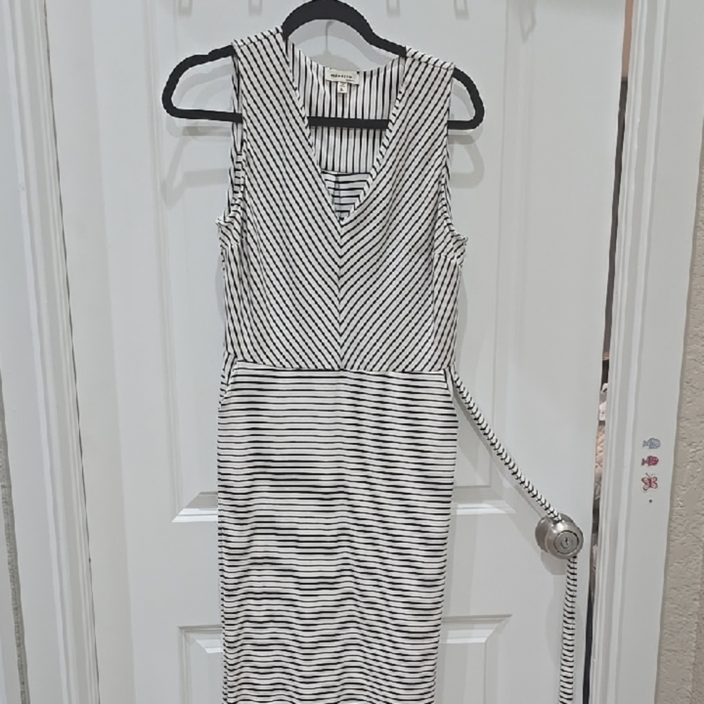 Black and White Striped Dress